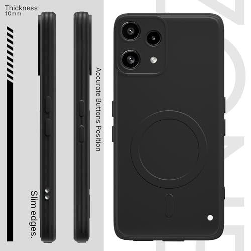 Pikkme Back Cover for Nothing Phone 3a Lite 5G Soft Matte Silicone Mag-Safe Design (Mag-Safe Not Support) Camera Protection | Slim Fit Bumper Cover (Black) - Image 3