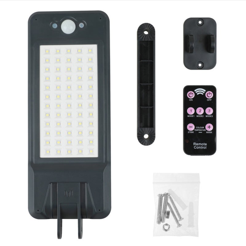 Spot direct supply new solar lamp Solar lamp induction lamp outdoor garden LED street lamp 60 lights black Solar Energy Saving Lamp - Image 5