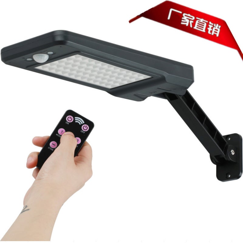Spot direct supply new solar lamp Solar lamp induction lamp outdoor garden LED street lamp 60 lights black Solar Energy Saving Lamp - Image 4