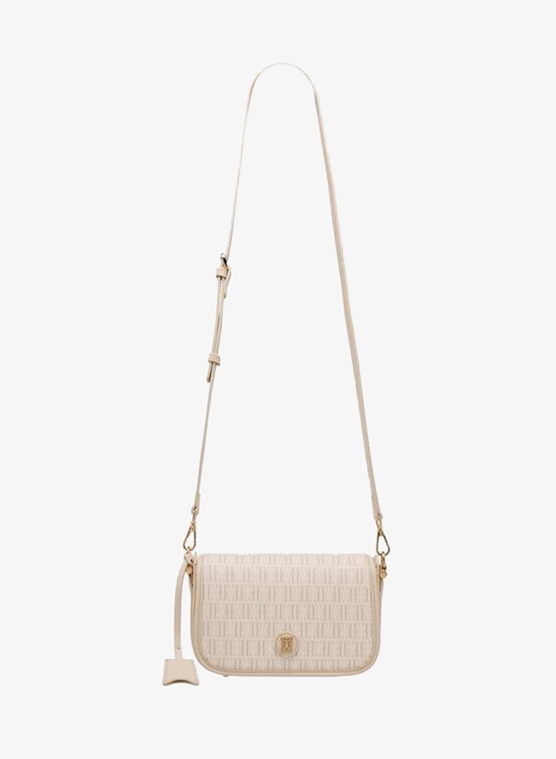 ELLE Monogram Print Crossbody Bag With Detachable Strap - Image 2