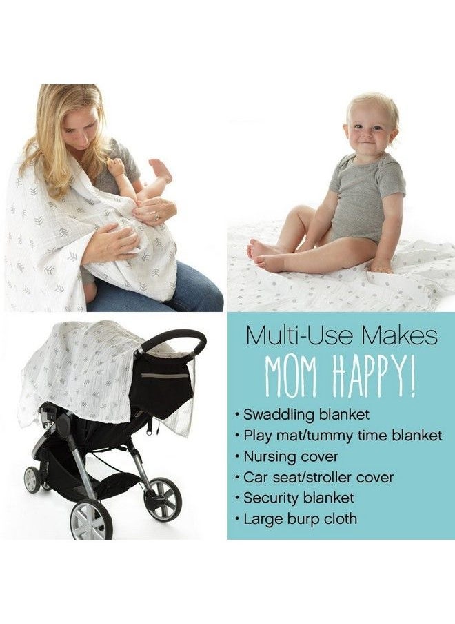 MOM'S HOME Baby Organic Cotton Soft Muslin Cloth Swaddle (018 Months) Pack Of 3  - Image 4
