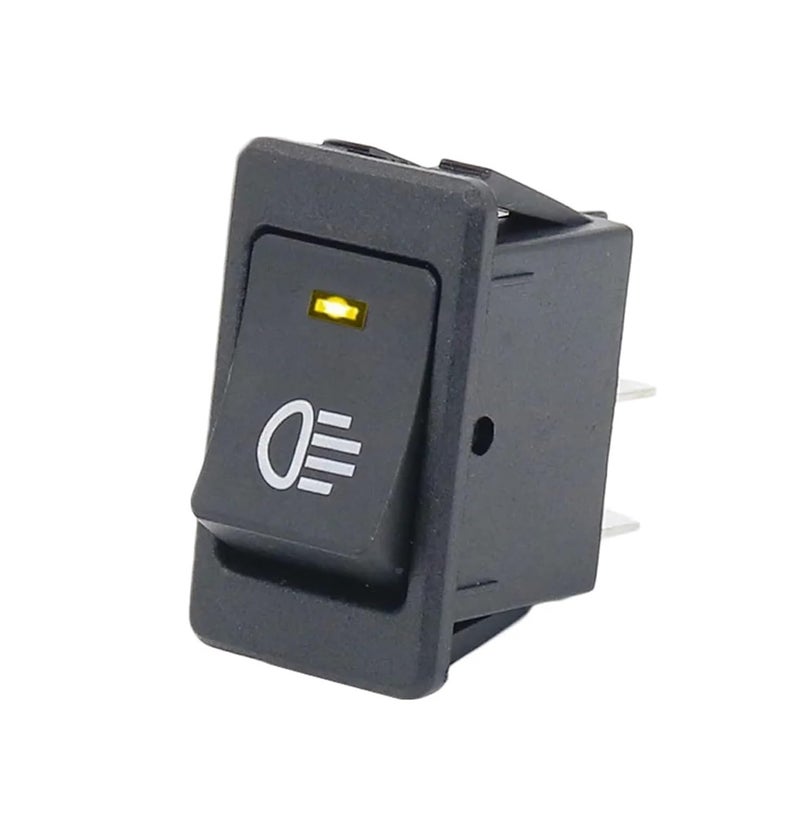 KCD4 Rocker Switch ON-Off 2 Position 4 Pins LED Push Button 12v 35A Automobile refitting Fog lamp Switch with Light(Yellow) - Image 2