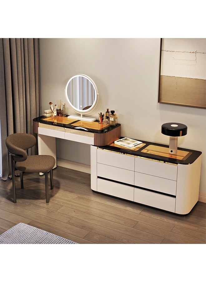 NKX Elegant and Efficient Smart Dressing Table for Contemporary Living Spaces with LED Mirror 