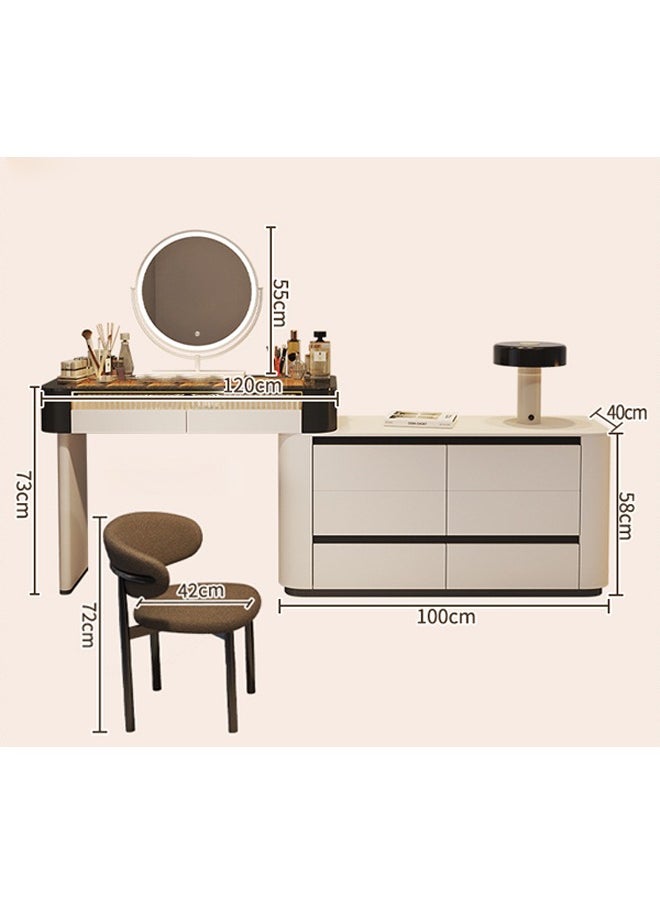 Elegant and Efficient Smart Dressing Table for Contemporary Living Spaces with LED Mirror