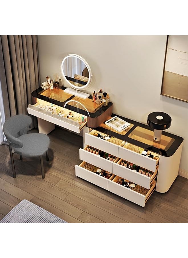 Elegant and Efficient Smart Dressing Table for Contemporary Living Spaces with LED Mirror