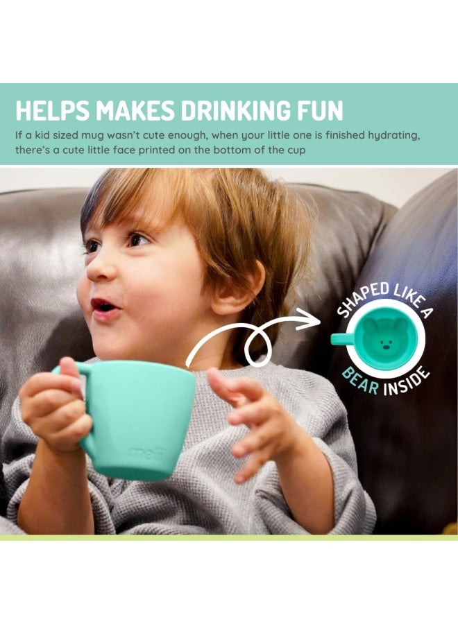melii كوب سيليكون للأطفال 6.8 أونصة - لعب تمثيلي، متين، خالي من BPA، كوب سيليكون بدرجة غذائية للمشروبات الساخنة والباردة - آمن في غسالة الصحون والميكروويف، دب - Image 5
