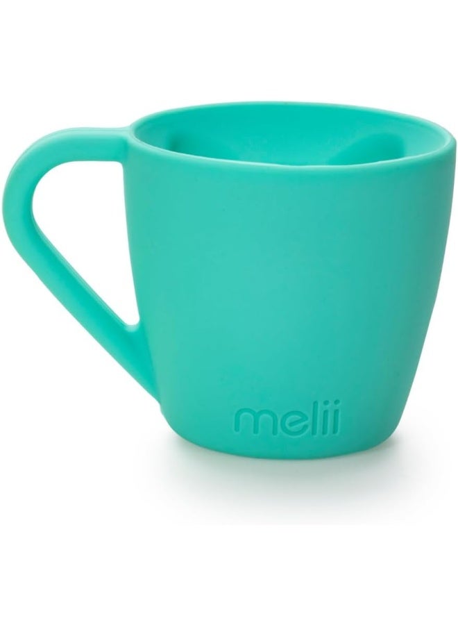melii كوب سيليكون للأطفال 6.8 أونصة - لعب تمثيلي، متين، خالي من BPA، كوب سيليكون بدرجة غذائية للمشروبات الساخنة والباردة - آمن في غسالة الصحون والميكروويف، دب - Image 1