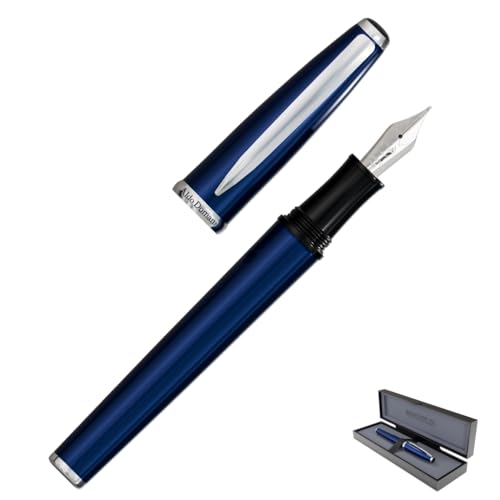Monteverde قلم حبر مونتيفيردي الولايات المتحدة ألدو دوماني أزرق - رأس قلم ستوب - قلم كتابة فاخر - رأس قلم ستانلس ستيل جوو - تدفق حبر سلس - قابل لإعادة التعبئة - صندوق هدايا متضمن - Image 1