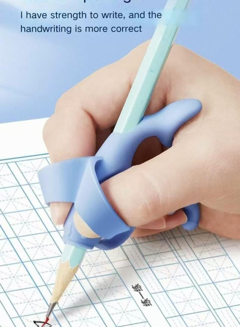  طائرة ورقية 2 قطع من مقابض اقلام الرصاص، حوامل اقلام سيليكون ناعمة، قبضة اصابع لتصحيح وضعية الكتابة اليدوية للاطفال، قبضة تصحيح الكتابة اليدوية العالمية لمرحلة ما قبل المدرسة، اداة تصحيح المساعدة على الكتابة - Image 5