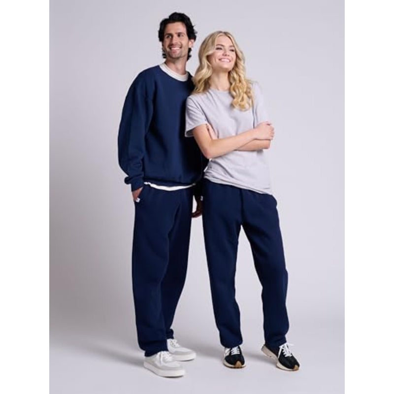 بنطال Russell Athletic للرجال Dr-Power Fleece بجيب سفلي مفتوح للملابس الكاجوال، 100 صوف بوليستر، أسود، ماص للرطوبة وجزء داخلي ناعم ناعم - Image 2