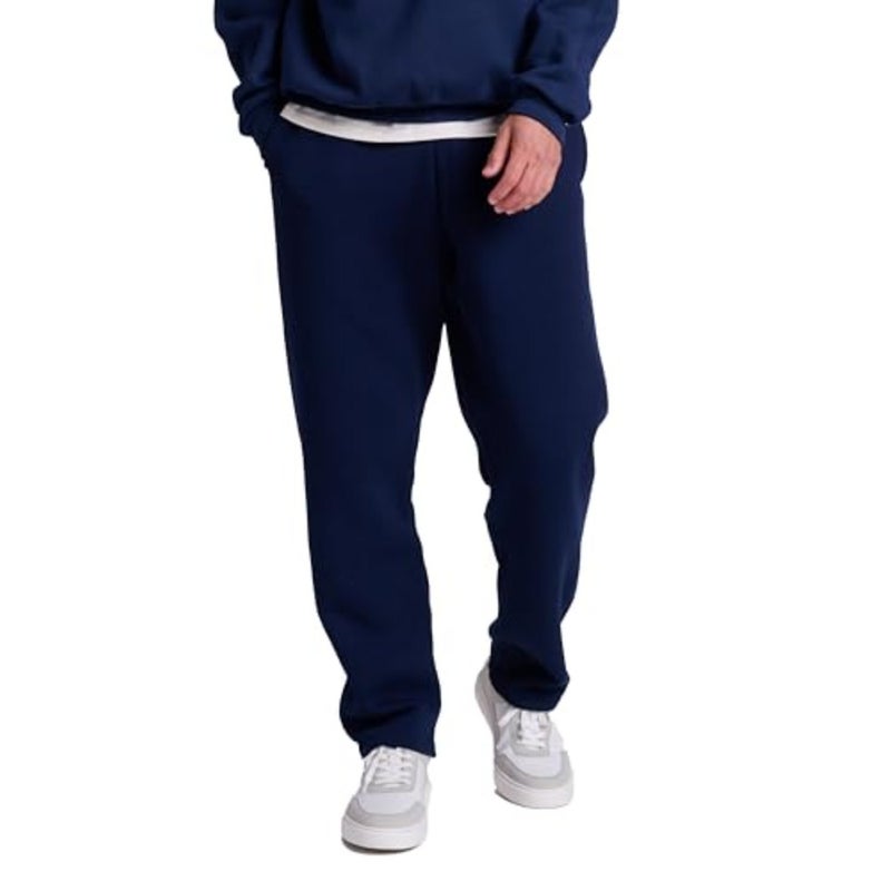 بنطال Russell Athletic للرجال Dr-Power Fleece بجيب سفلي مفتوح للملابس الكاجوال، 100 صوف بوليستر، أسود، ماص للرطوبة وجزء داخلي ناعم ناعم - Image 1