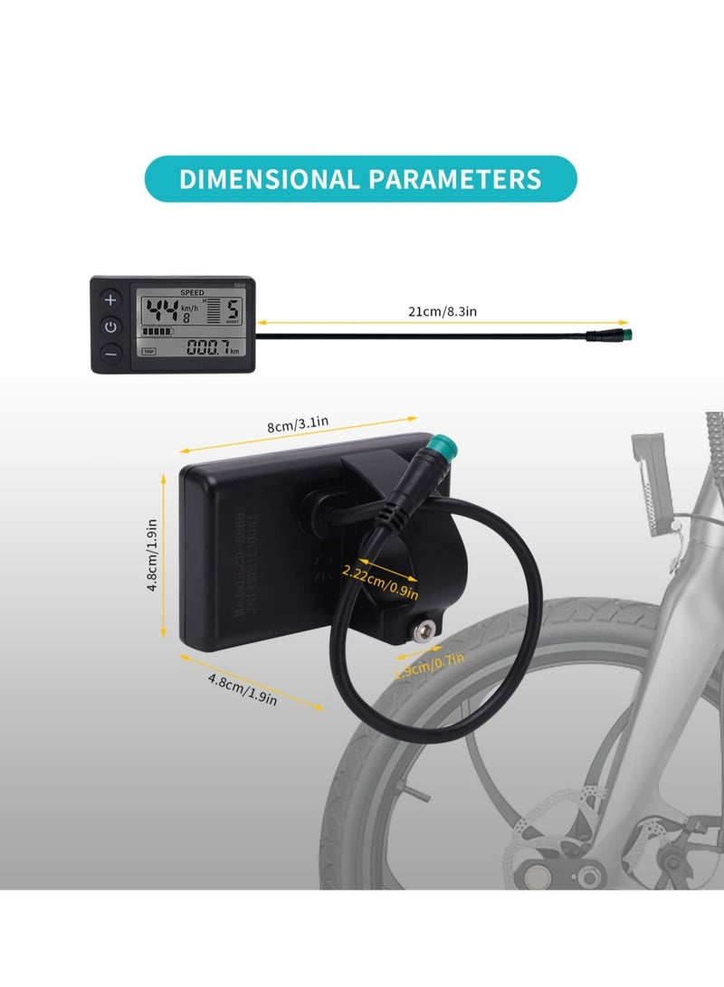 Generic Ebike LCD Display Meter Multi-Function High Quality IP65 Waterproof Bicycle Computer and Compatible with UART 2 Protocols - Image 4