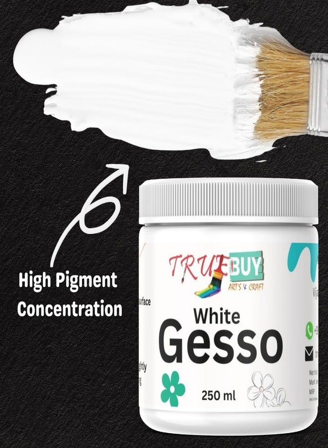 TrueBuy جيسو أبيض أكريليك من ترو باي، 250 مل | برايمر عالي التغطية للأسطح للفنانين | مثالي للرسم والحرف اليدوية ومشاريع الأعمال اليدوية - Image 3