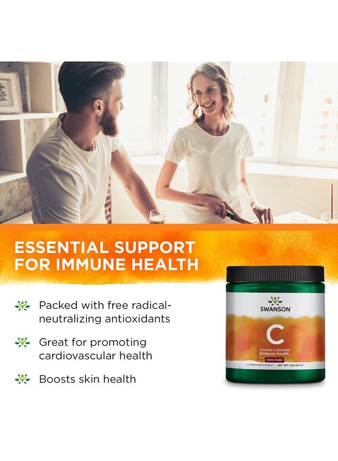 SWANSON Vitamin C Powder 100% Pure Ascorbic Acid Immune System Support Skin Health Cardiovascular Health Antioxidant Supplement 1000 Mg (Per Serving) 1 Lb. 454 G (3 Pack) - Image 5