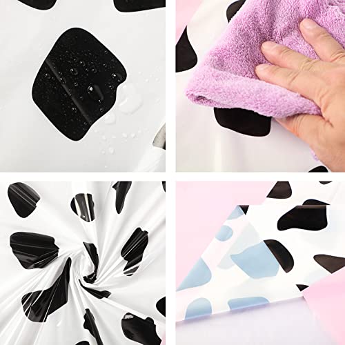 Remagr 54 x 108 Inch Cow Print Tablecloth for Party Decor, Western Table Cloth Cowboy Print Plastic Rustic Table Runner Highland My First Rodeo Toys Farm Animal Holiday Story(Pink,3 Pcs) - Image 4