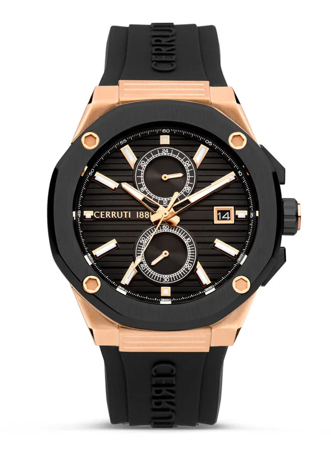 Cerruti Watch for Men - Black Dial - 45 MM