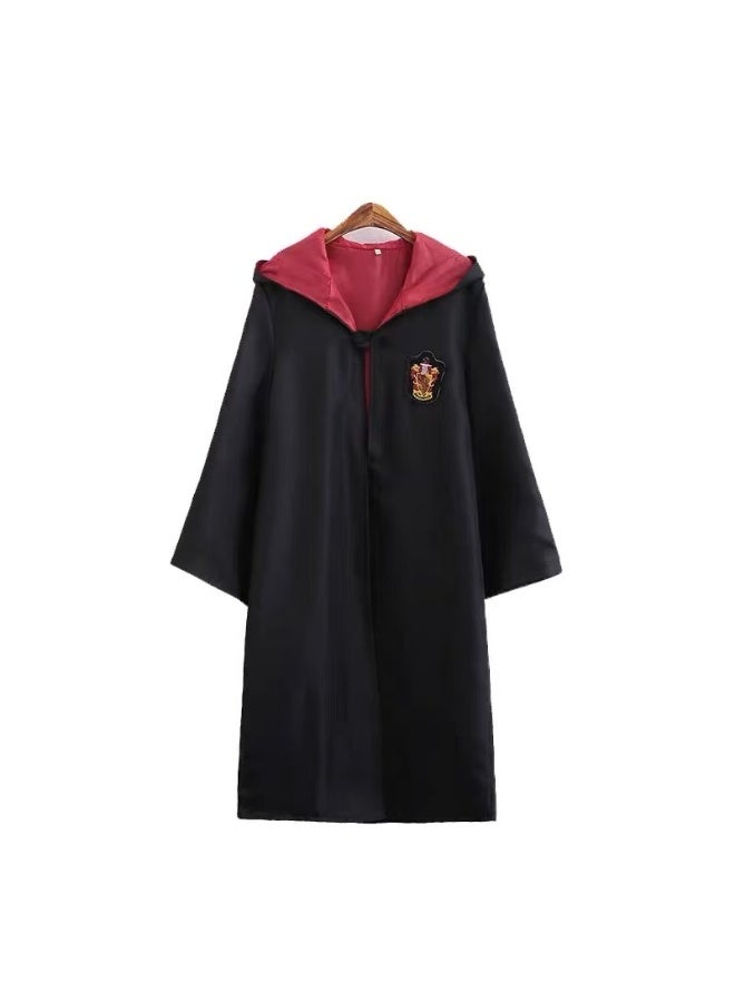 Official Harry Potter Licensed Hogwarts Cosplay Costume Set (Robe + Wand + Scarf + Glasses + Wizard Hat + Tie) | Unisex Wizard Role-Playing Costume for Children and Adults, Suitable for Halloween and Themed Parties — Fits Height 135cm - Image 3