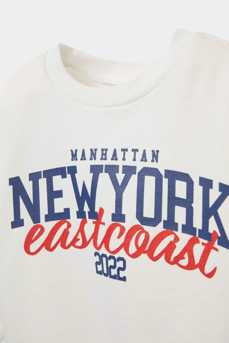 ديفاكتو Baby Boy Crew Neck Printed Sweatshirt