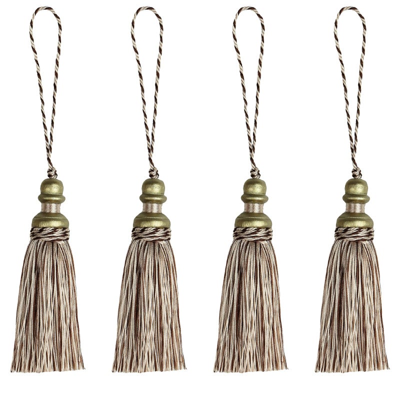 HedongHexi HedongHexi 4 Pack Tassel Key Tassel with Loops Handmade Tassel Craft DIY Accessories for Home Decoration