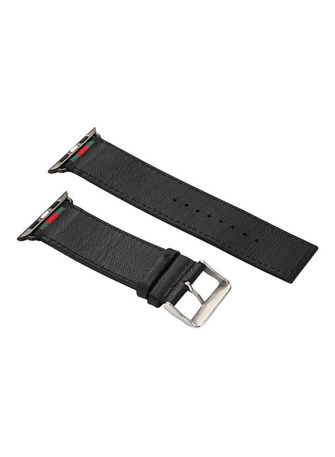 نيبمينينت سوار بديل لساعة أبل سلسلة 1/2/3 42 مم أسود / أحمر/ أخضر - Image 2