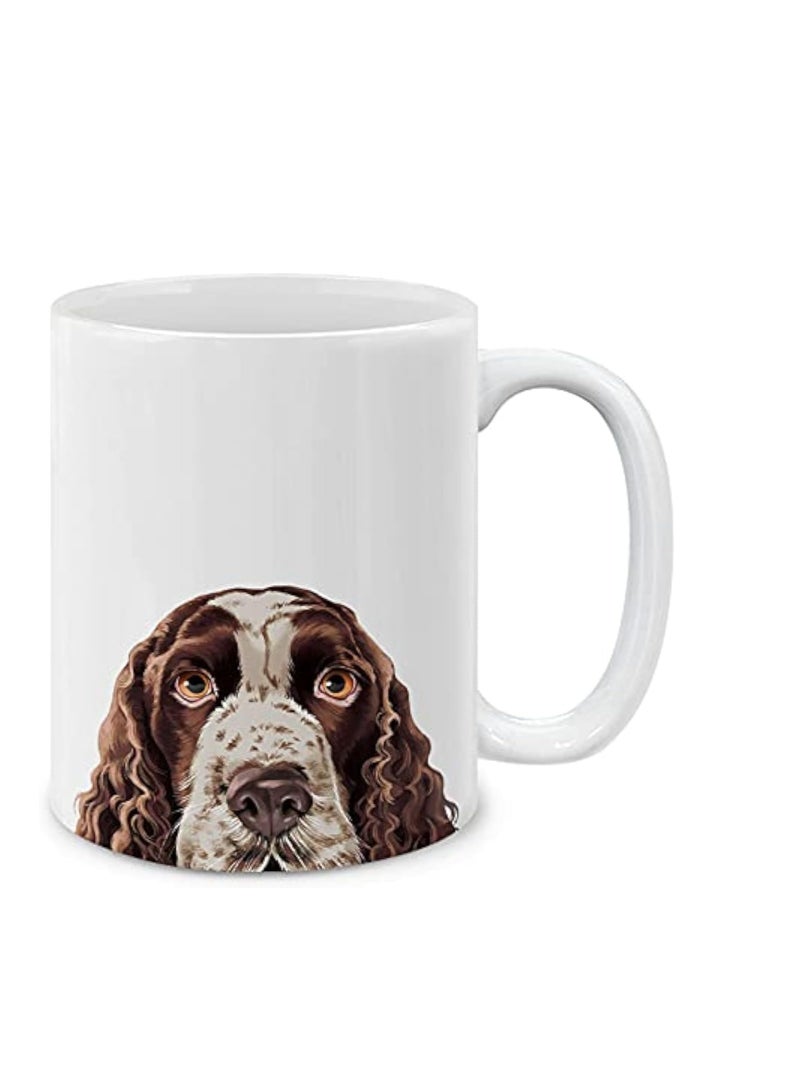 RYN English Springer Spaniel Dog Ceramic Coffee Mug Tea Cup, 11 OZ - Image 1