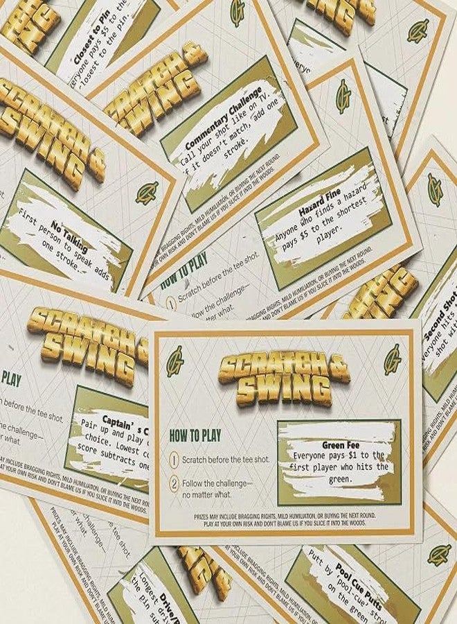 لعبة غولف Gamblin' Golf Scratch & Swing – تحدي 19 بطاقة على أرض الملعب لرحلات الغولف والمنافسة الودية – هدية غولف ممتعة للرجال - Image 3