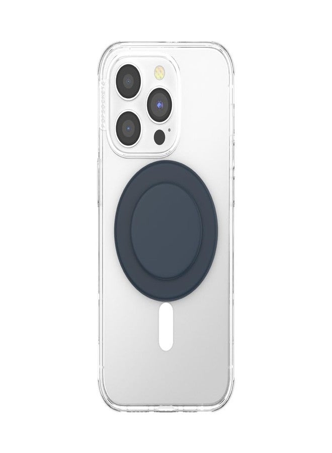 PopSockets Round Phone Grip Compatible with MagSafe, with Adapter Ring, Phone Stand, Wireless Charging Compatible, Soft Touch (Navy Blue) - Image 4