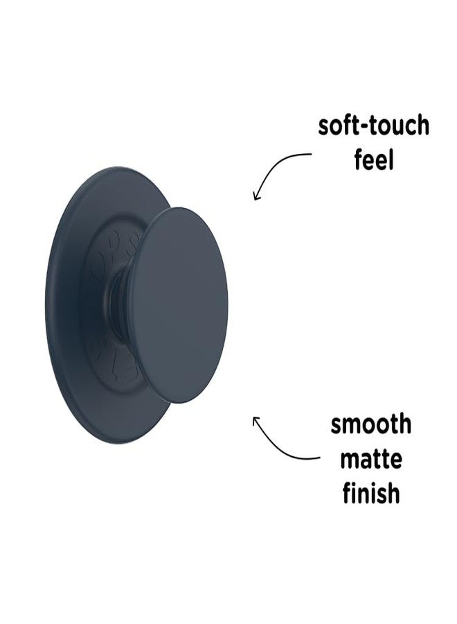 PopSockets Round Phone Grip Compatible with MagSafe, with Adapter Ring, Phone Stand, Wireless Charging Compatible, Soft Touch (Navy Blue) - Image 3