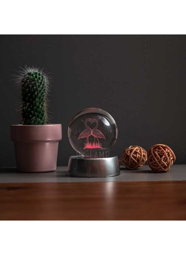 By-Lamp 3D Flamingo Light Crystal Gift Ball  - Image 1