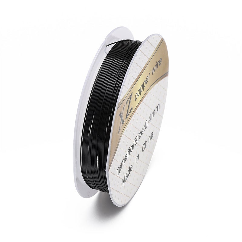 Copper wire shaping wire copper ring wire jewelry wire lead wire winding diy handicraft hairpin material accessories wholesale Black 0.4mm about 8 m/roll Black 0.4mm about 8 m/roll
