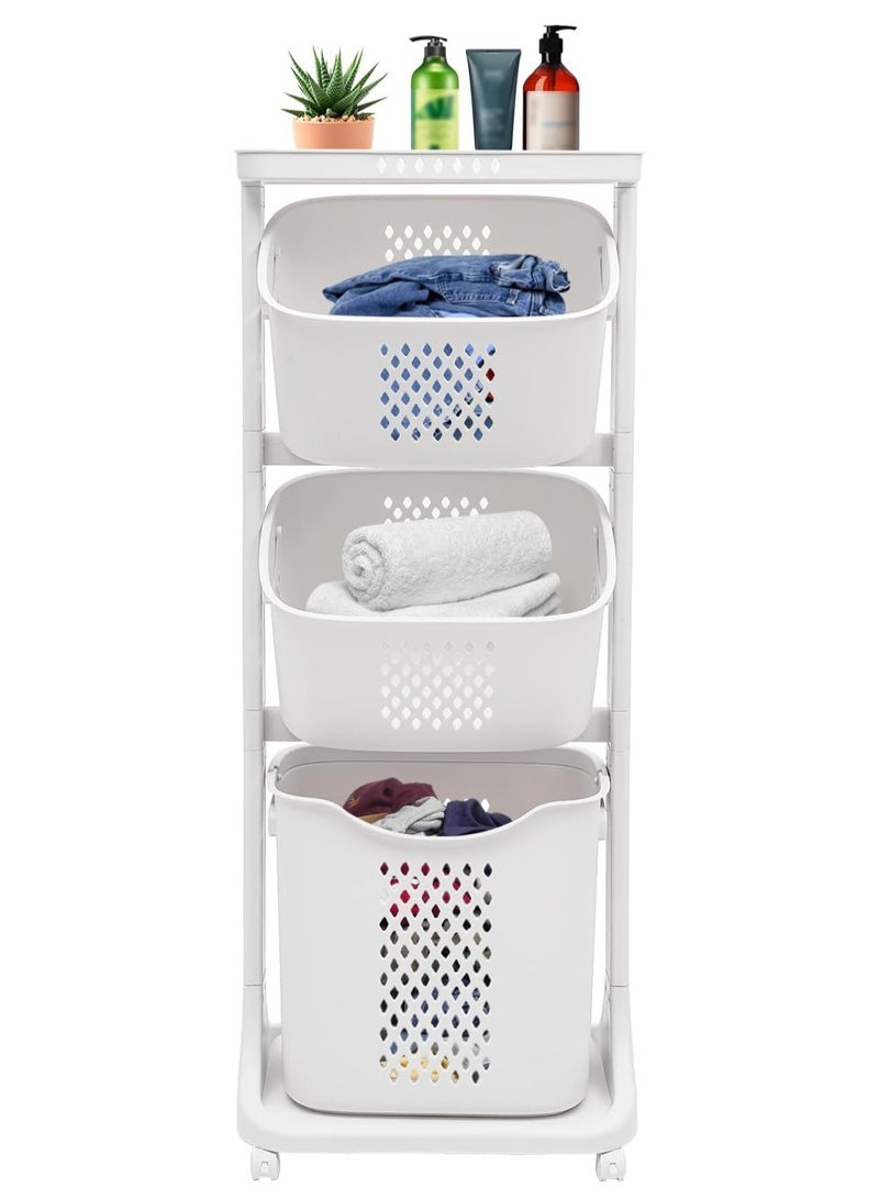 DubaiGallery 3 Layers Plastic Laundry Storage Basket - Image 1