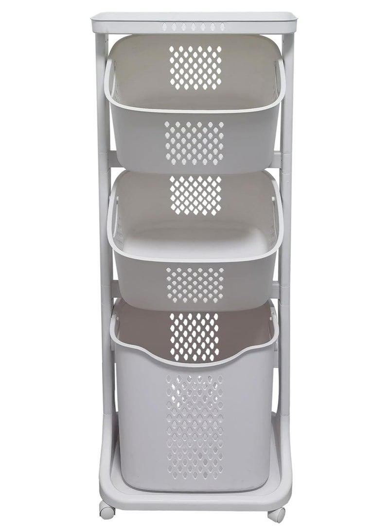 DubaiGallery 3 Layers Plastic Laundry Storage Basket - Image 3