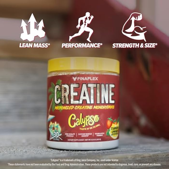 FINAFLEX Pure Creatine + Calypso, Strawberry Lemonade - 7.5 oz - Supports Muscle Growth - 5g of Micronized Creatine Monohydrate - 30 Servings - Image 4