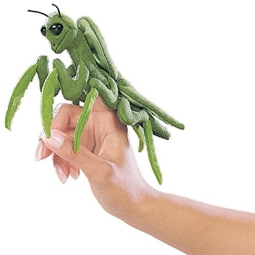 Folkmanis Mini Praying Mantis Finger Puppet - Image 1