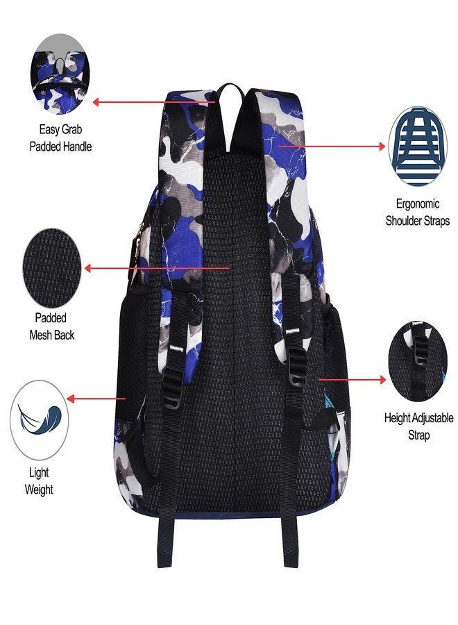 DZert Backpack | Primary Bookbag | Casual Daypack | College Bag | Tuition Bag | School Bag for Boys/Girls/Women with Tablet 12 inch Sleeve|Small 15 Liters (Blue) - Image 5