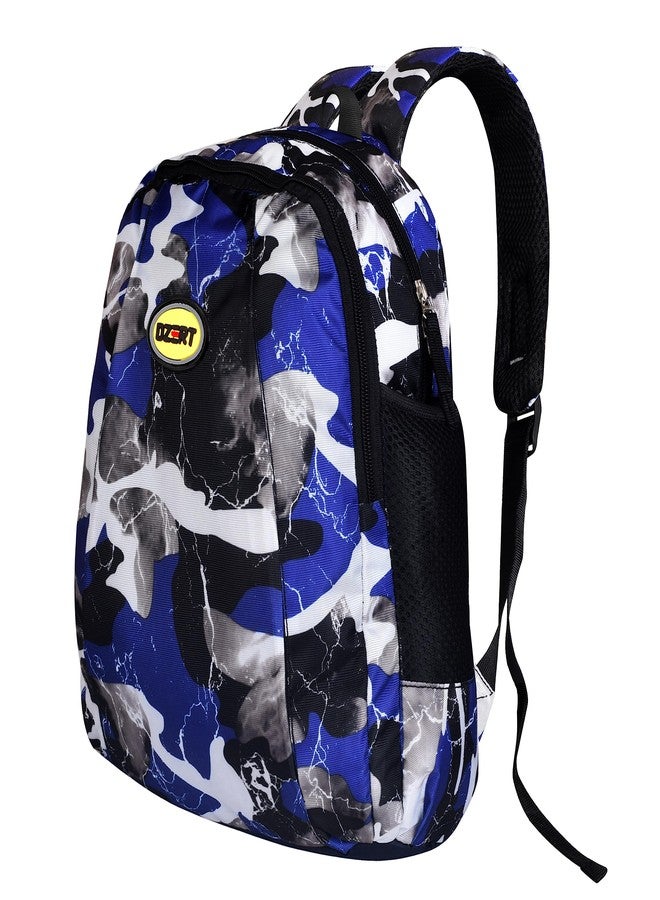 DZert Backpack | Primary Bookbag | Casual Daypack | College Bag | Tuition Bag | School Bag for Boys/Girls/Women with Tablet 12 inch Sleeve|Small 15 Liters (Blue) - Image 1