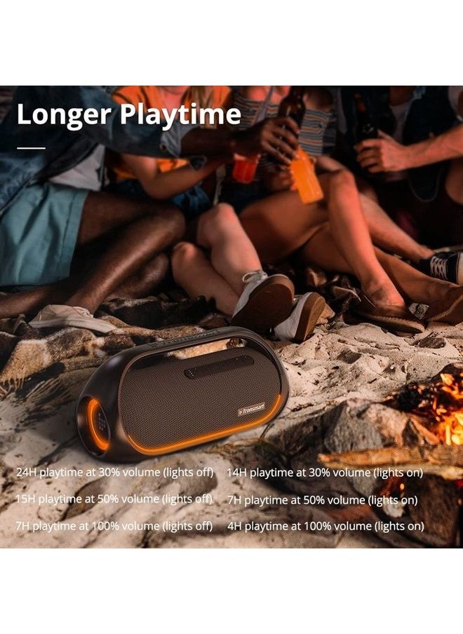 Tronsmart Bang(Upgraded) 60W Bluetooth Speakers with Subwoofer, IPX6 Waterproof Loud Bluetooth Speaker with 7 LED Color Light, 24H Playtime Bluetooth Portable Speaker with Handle for Outdoor, Party  - Image 2