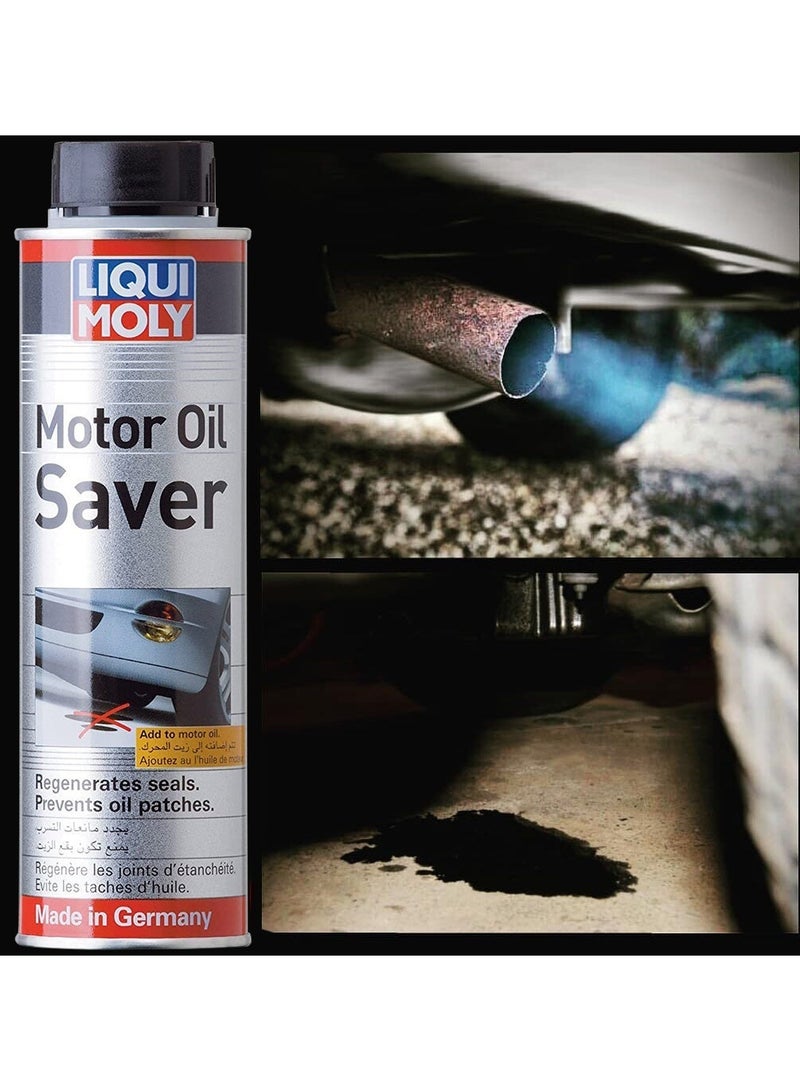 ليكوي مولي مُضاف "Motor Oil Saver" من LIQUI MOLY (سعة 300 مل) - مُضاف لزيت المحرك مخصص لمحركات البنزين والديزل؛ يتميز بتركيبة تعتني بموانع التسرب (الحشوات)، ويساعد في تقليل استهلاك الزيت، ومنع التسربات، والحد من دخان العادم وضجيج المحرك. - Image 5