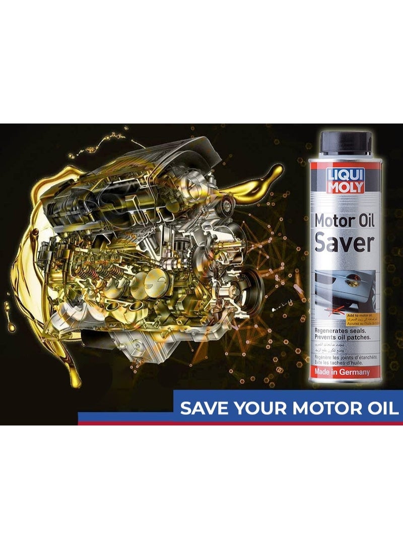 ليكوي مولي مُضاف "Motor Oil Saver" من LIQUI MOLY (سعة 300 مل) - مُضاف لزيت المحرك مخصص لمحركات البنزين والديزل؛ يتميز بتركيبة تعتني بموانع التسرب (الحشوات)، ويساعد في تقليل استهلاك الزيت، ومنع التسربات، والحد من دخان العادم وضجيج المحرك. - Image 3
