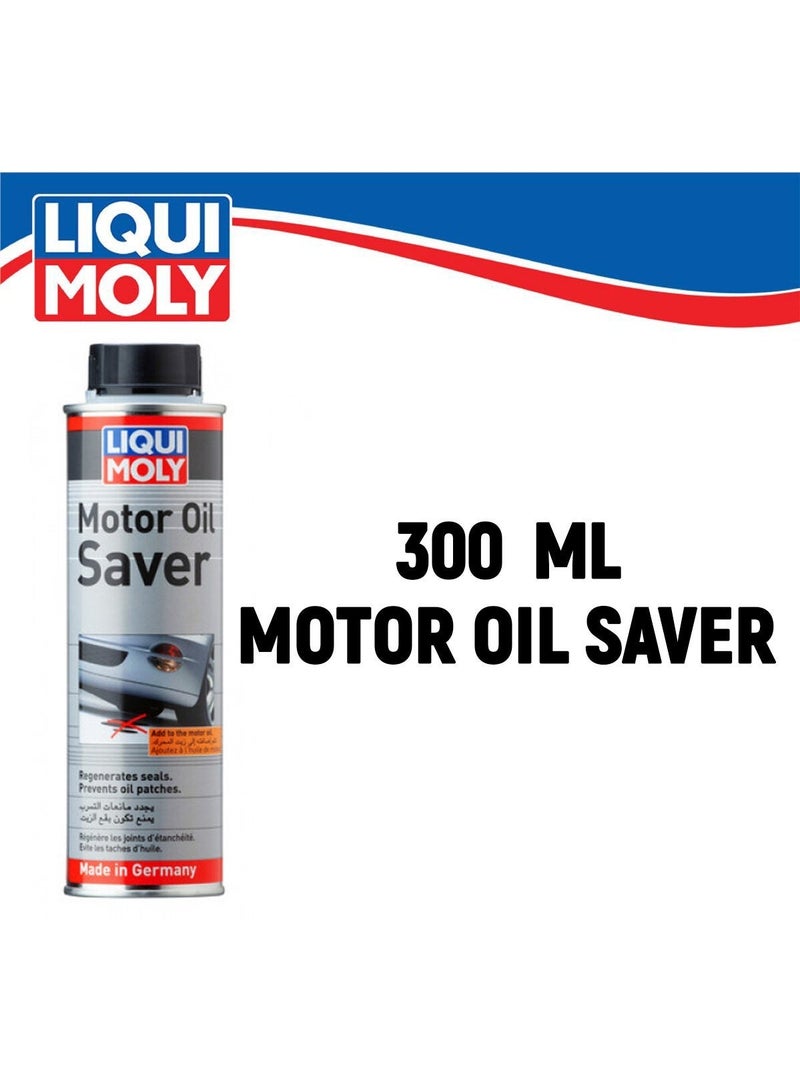 ليكوي مولي مُضاف "Motor Oil Saver" من LIQUI MOLY (سعة 300 مل) - مُضاف لزيت المحرك مخصص لمحركات البنزين والديزل؛ يتميز بتركيبة تعتني بموانع التسرب (الحشوات)، ويساعد في تقليل استهلاك الزيت، ومنع التسربات، والحد من دخان العادم وضجيج المحرك. - Image 2