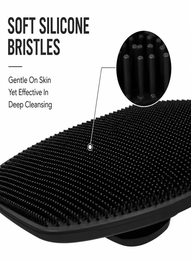 SKINSIDE Silicone Body Scrubber for Bath | Soft Silicone Bristles Body Brush for Men & Women | Exfoliating Bath Scrubber with Easy Grip Handle | Hygienic Loofah Alternative for Shower | Skin Exfoliator & Body Wash Brush - Image 5