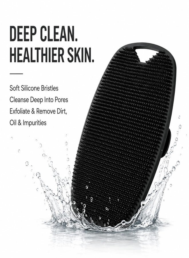 SKINSIDE Silicone Body Scrubber for Bath | Soft Silicone Bristles Body Brush for Men & Women | Exfoliating Bath Scrubber with Easy Grip Handle | Hygienic Loofah Alternative for Shower | Skin Exfoliator & Body Wash Brush - Image 1