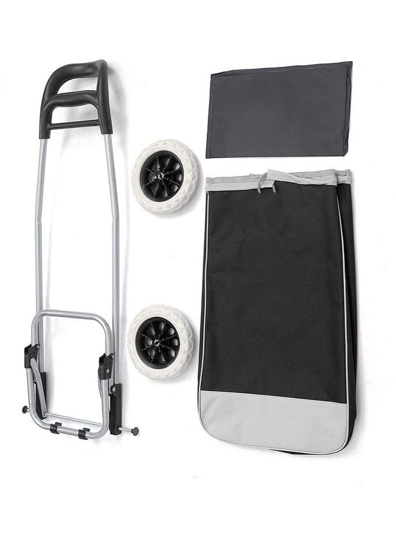 DubaiGallery 1pc Foldable Grocery Shopping Cart With Wheels, Collapsible Personal Folding Cart For Groceries Durable & Portable  - Image 4