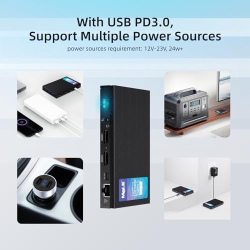 MeLE Fanless Mini PC Quieter3C 11th Gen N5105 16GB 512GB, Micro Computer WiFi 5 Small Desktop Service with USB-C PD, Gigabit Ethernet, Dual HDMI 4K, Auto Power on, PXE Support M.2 SSD - Image 5