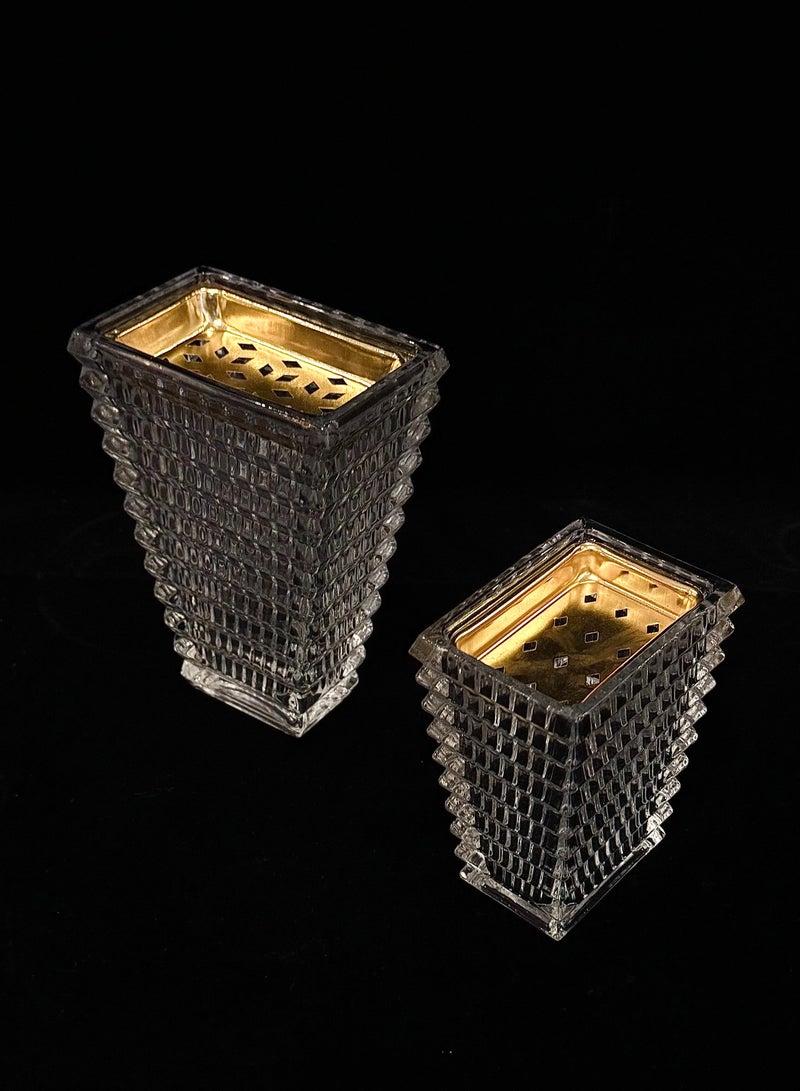 انتهت كريستال من مدخان باخور مع شعلة البخور نظيفة 15 سم - Image 1