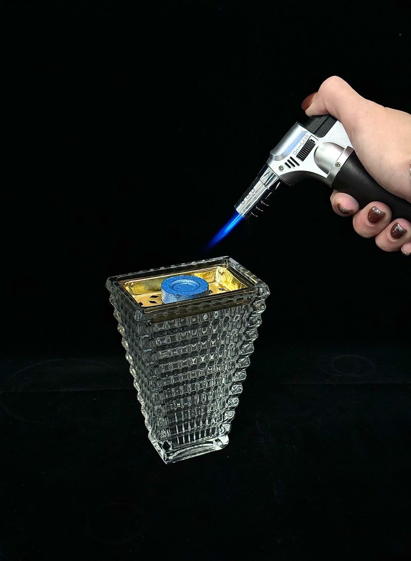 انتهت كريستال من مدخان باخور مع شعلة البخور نظيفة 15 سم - Image 2