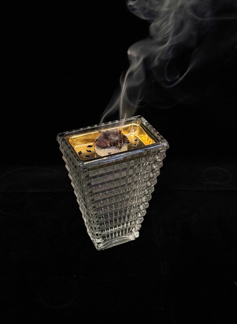 انتهت كريستال من مدخان باخور مع شعلة البخور نظيفة 15 سم - Image 3