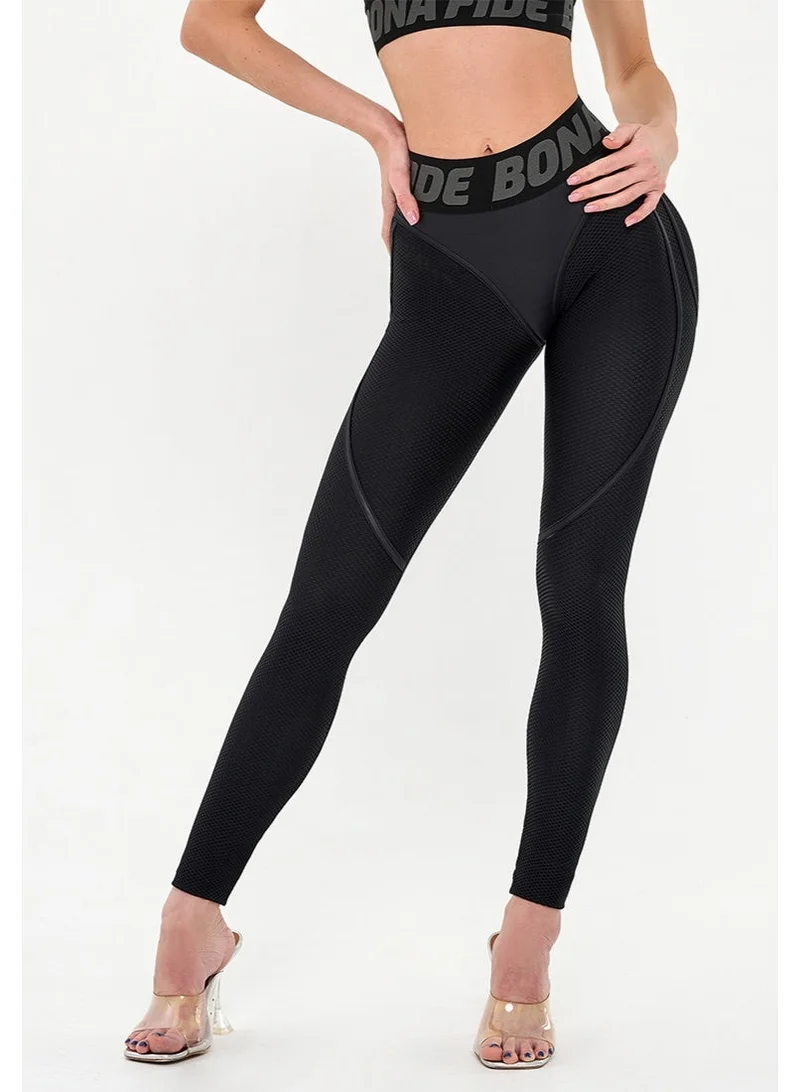 Bona Fide Extra "Black Skin" Bona Fide Premium Quality Leggings for Women with Unique Design and Push Up - High Waisted Tummy Control Legging for Women | Best Price UAE