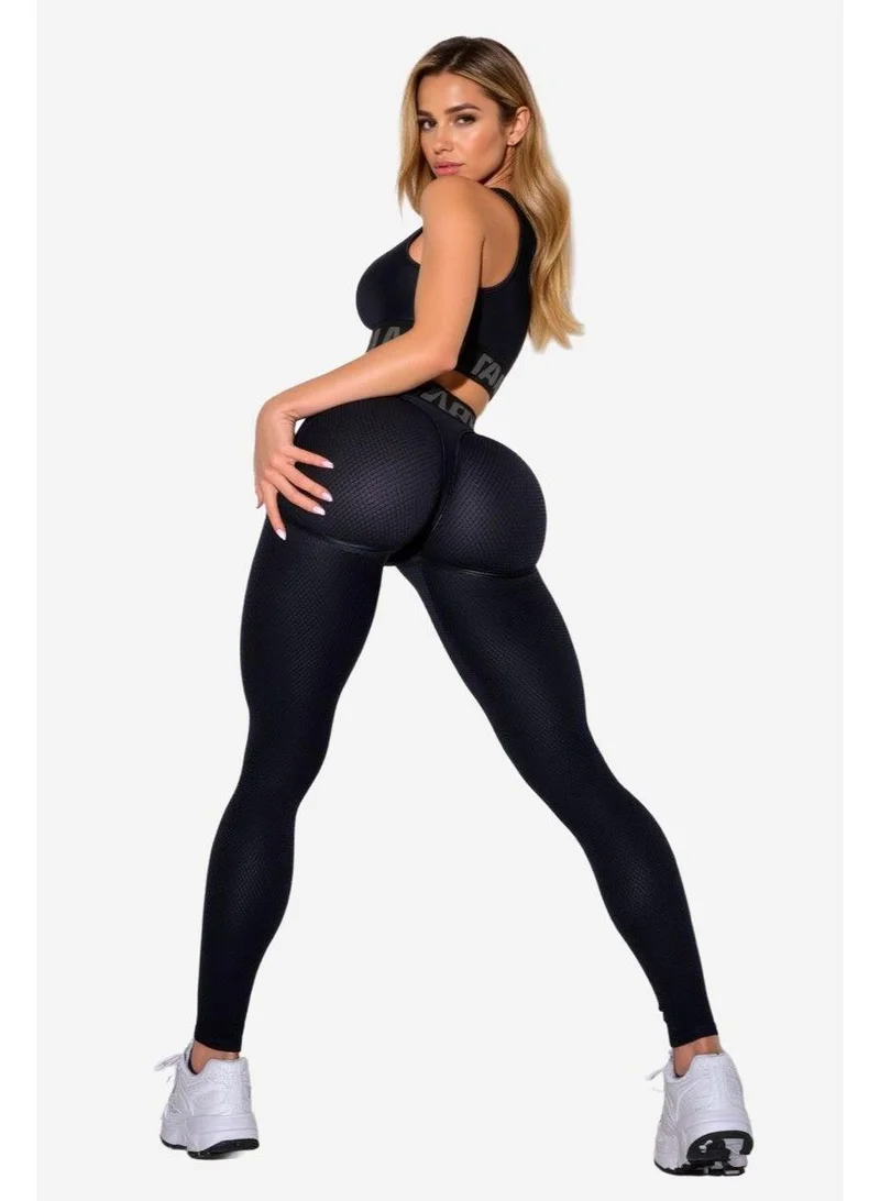 Bona Fide Extra "Black Skin" Extra Skin High Waist Gym Leggings for Women for Women | Best Price UAE