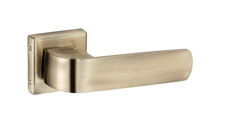 Shrida 446 Antique Finish Premium Stainless Steel Door Handle Set with Rose Plate – 125mm Handle, 52mm Plate | Stylish Lever Handle with Keyhole Cover for Interior & Main Doors (Left & Right Pair) - Image 3